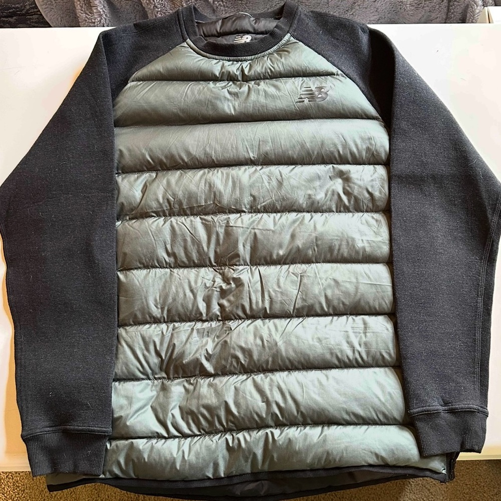New Balance Black and Gray Puffer Sweatshirt